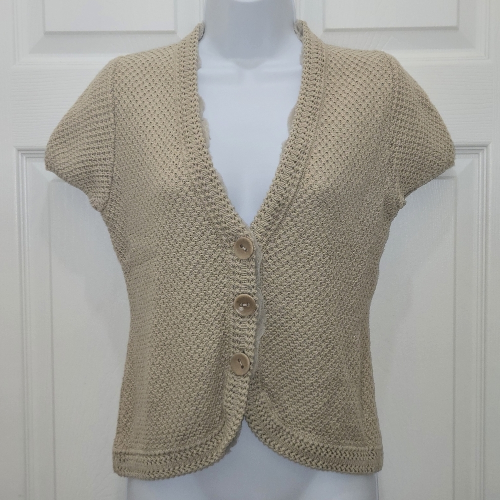 Classiques Entier / Women's Short Sleeve Knitted Cardigan / Size S